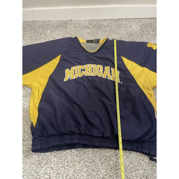 Vintage Michigan Wolverines Jacket Sz XXL Fleece lined Windbreaker Starter 90s - Picture 14 of 14